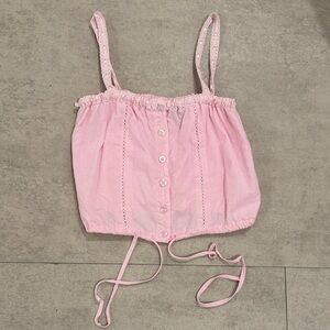 Katie J NYC Light Pink Camisole with Button Detail